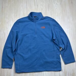 North Face Tech 1/4 Zip Fleece Pullover Outdoor Layer Hiking Jacket Men's XL
